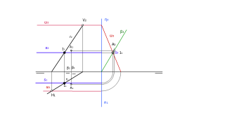 Ejercicio INTERSECCIÓN RECTA OBLICUA Y PLANO QUE PASA POR LT