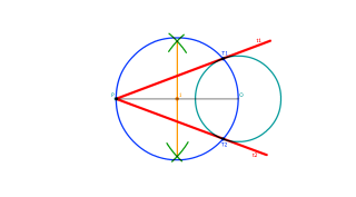 Ejercicio Tangentes A Una Circunferencia Desde Un Punto Exterior