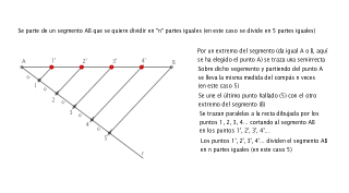 Divisi N De Un Segmento En Partes Iguales Ariketa