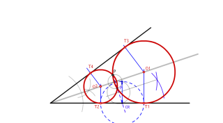 Ejercicio Circunferencias Tangentes A Dos Rectas Y Un Punto Dados Rrp