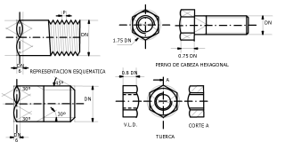 DADOS ALZADO Y PLANTA A ESCALA 1:2, SEGÚN EL MÉTODO DE REPRESENTACIÓN ...