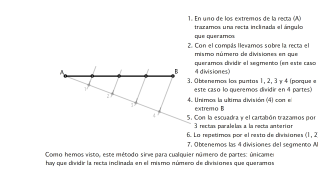 Esercizio División De Un Segmento En "n" Partes Iguales