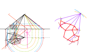 Ejercicio Piramide oblicua, seccionada y desarrollo Ejercicio Piramide oblicua, seccionada y desarrollo